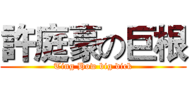 許庭豪の巨根 (Ting How big dick)