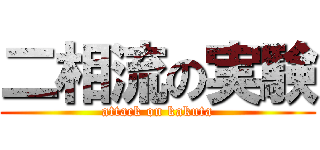 二相流の実験 (attack on kakuta)