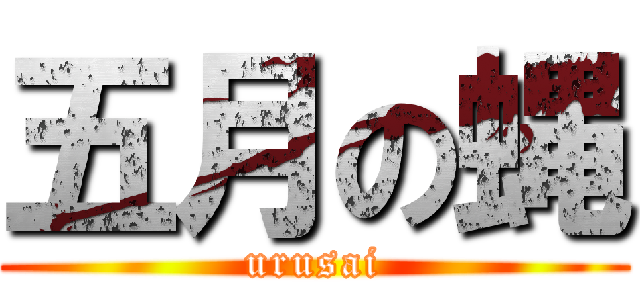 五月の蝿 (urusai)