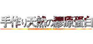 手作り天然の膠原蛋白 (Handmade Natural Collagen)