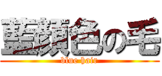 藍顏色の毛 (blue hair)