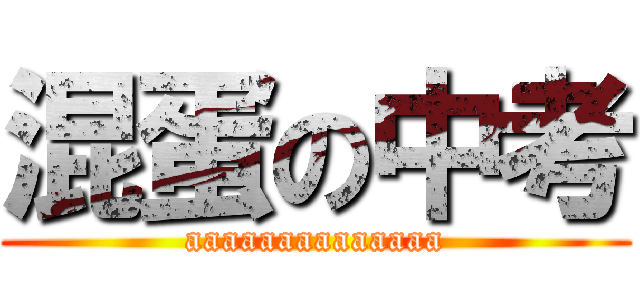 混蛋の中考 (aaaaaaaaaaaaaa)