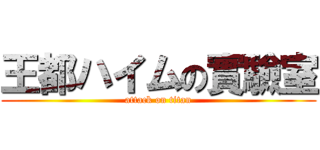 王都ハイムの實驗室 (attack on titan)