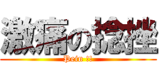 激痛の捻挫 (Pein !!)