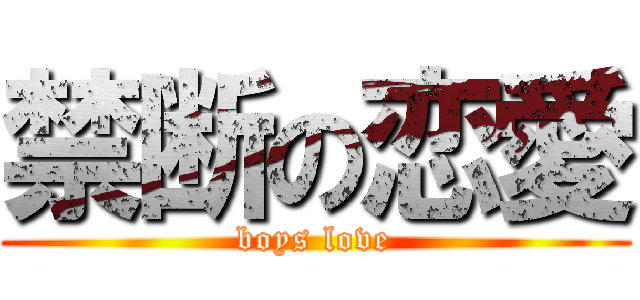 禁断の恋愛 (boys love)