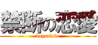 禁断の恋愛 (boys love)