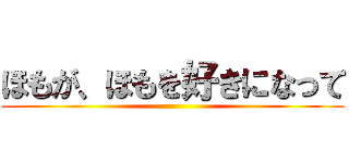 ほもが、ほもを好きになって ()