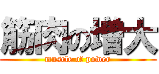 筋肉の増大 (muscle of power)