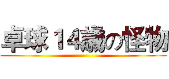卓球１４歳の怪物 ()