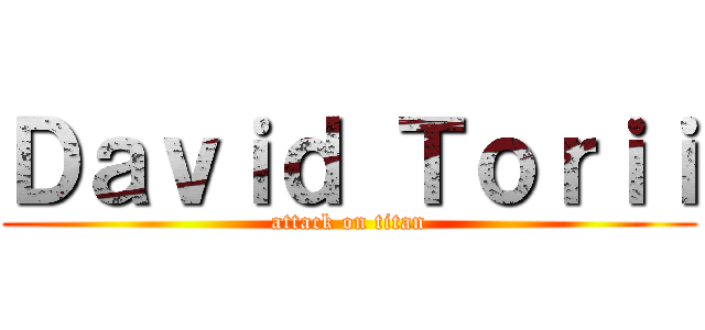 Ｄａｖｉｄ Ｔｏｒｉｉ (attack on titan)