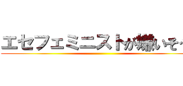 エセフェミニストが嫌いそうな ()