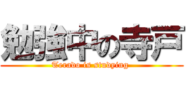 勉強中の寺戸 (Terado is studying )