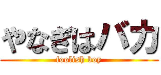 やなぎはバカ (foolish boy)