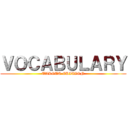 ＶＯＣＡＢＵＬＡＲＹ (TAROTS EDITION)
