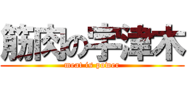 筋肉の宇津木 (meat is power)