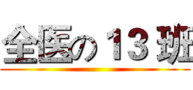 全医の１３ 班 ()