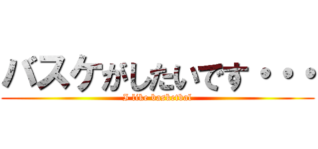 バスケがしたいです・・・ (I like basketbal)