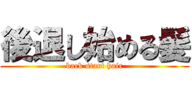 後退し始める髪 (back start hair)