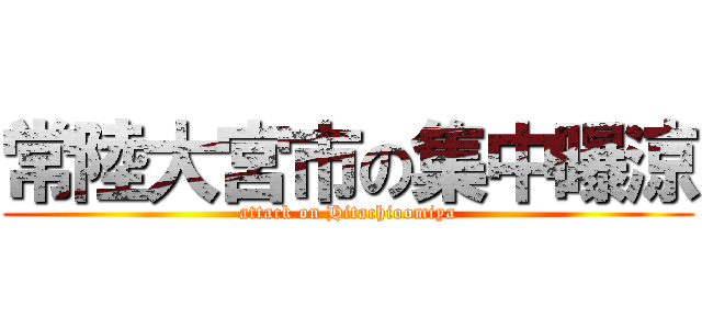 常陸大宮市の集中曝涼 (attack on Hitachioomiya)