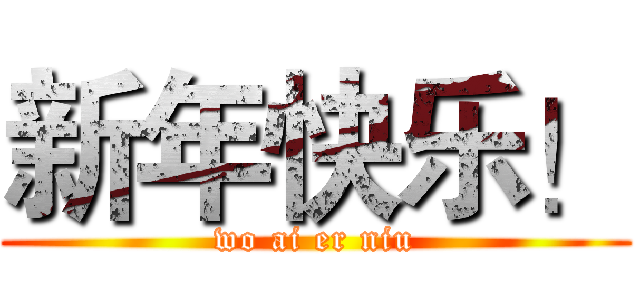 新年快乐！ (wo ai er niu)