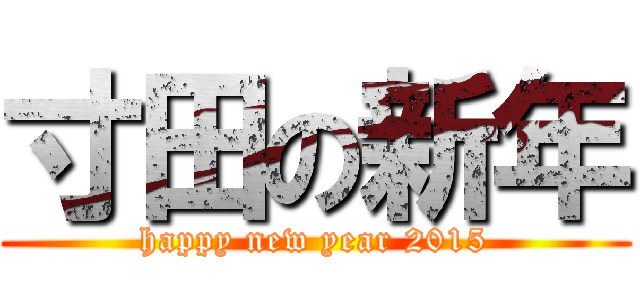 寸田の新年 (happy new year 2015)