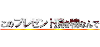 このプレゼント頂き物なんです (ずっちゃんです)