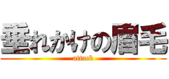 垂れかけの眉毛 (attack)