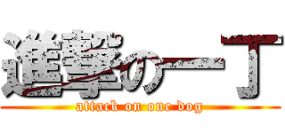 進撃の一丁 (attack on one dog)