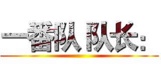 一番队 队长： ( )