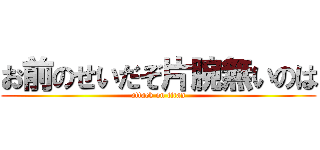 お前のせいだぞ片腕無いのは (attack on titan)