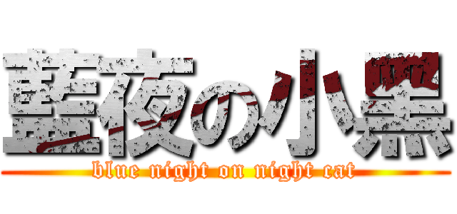藍夜の小黑 (blue night on night cat)