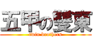 五甲の雙東 (twin brothers)