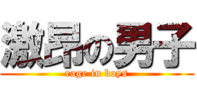 激昂の男子 (rage in boys)