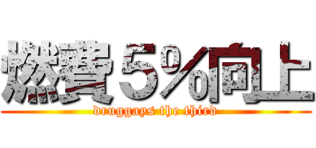 燃費５％向上 (druggays the third)