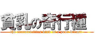 貧乳の奇行種  (the eccentricities kind of a poor breast )