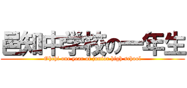 邑知中学校の一年生 (Ohchi one year of junior high school)