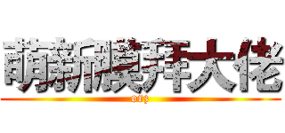 萌新膜拜大佬 (orz)
