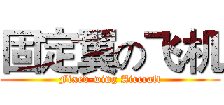 固定翼の飞机 (Fixed-wing Aircraft)