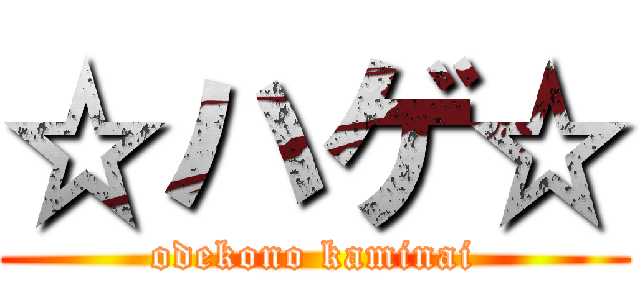 ☆ハゲ☆ (odekono kaminai)