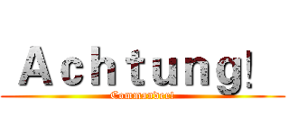  Ａｃｈｔｕｎｇ！  (Commander!)