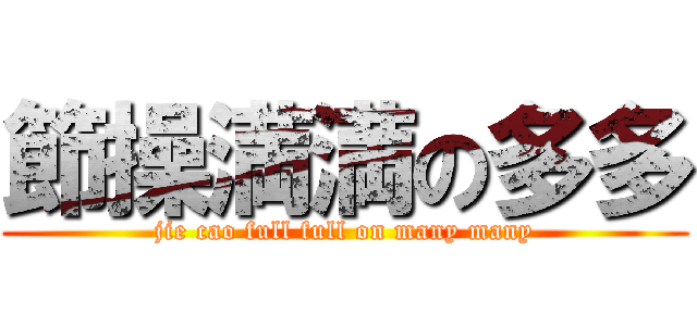 節操満満の多多 (jie cao full full on many many)