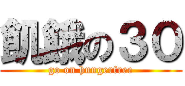 飢餓の３０ (go on hungerfree)