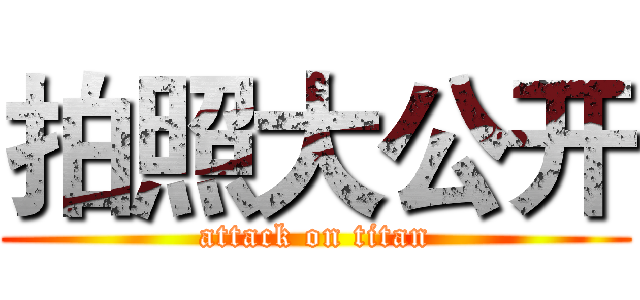 拍照大公开 (attack on titan)