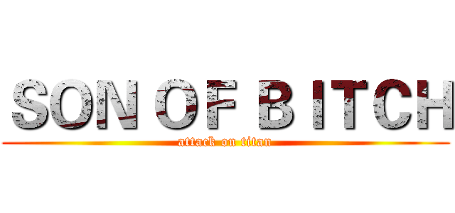 ＳＯＮ ＯＦ ＢＩＴＣＨ (attack on titan)