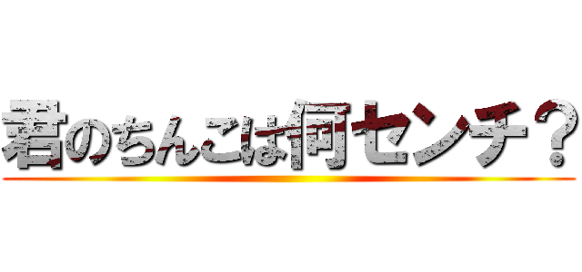 君のちんこは何センチ？ ()