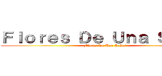 Ｆｌｏｒｅｓ Ｄｅ Ｕｎａ Ｓｅñａｌ (Flores De Una Señal)