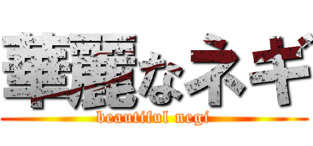 華麗なネギ (beautiful negi)