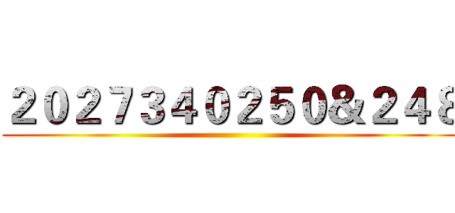 ２０２７３４０２５０＆２４８ ()
