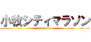 小牧シティマラソン (entry done)