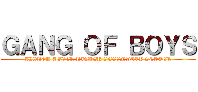 ＧＡＮＧ ＯＦ ＢＯＹＳ (BISHOP HEBER HIGHER SECONDARY SCHOOL)